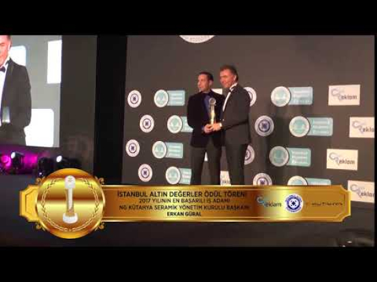 İSTANBUL ALTIN DEĞERLER ÖDÜL TÖRENİ 2017 YILININ EN BAŞARILI İŞ ADAMI ÖDÜLÜ ERKAN GÜRAL