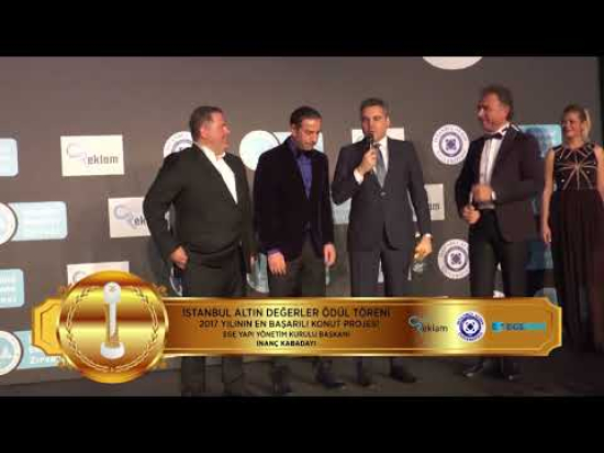 İSTANBUL ALTIN DEĞERLER ÖDÜL TÖRENİ 2017 YILININ EN BAŞARILI KONUT PROJESİ EGE YAPI