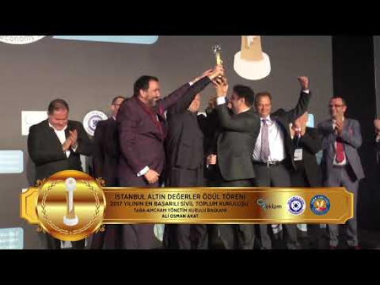 İSTANBUL ALTIN DEĞERLER ÖDÜL TÖRENİ 2017 YILININ EN BAŞARILI SİVİL TOPLUM KURULUŞU TABA-AMCHAM