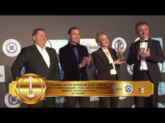 İSTANBUL ALTIN DEĞERLER ÖDÜL TÖRENİ 2017 YILININ EN BAŞARILI YERLİ ÜRETİM TEKNOLOJİSİ BEN MAKER