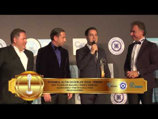 İSTANBUL ALTIN DEĞERLER ÖDÜL TÖRENİ 2017 YILININ EN ENERJİ MARKASI KALYON ENERJİ